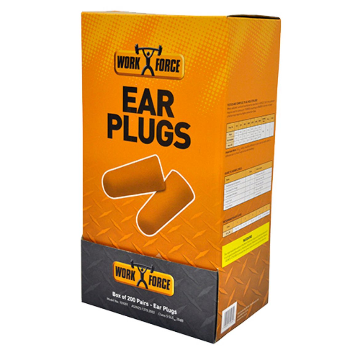 Picture of Bullet Shaped Foam Ear Plug - Box of 200 orange pairs