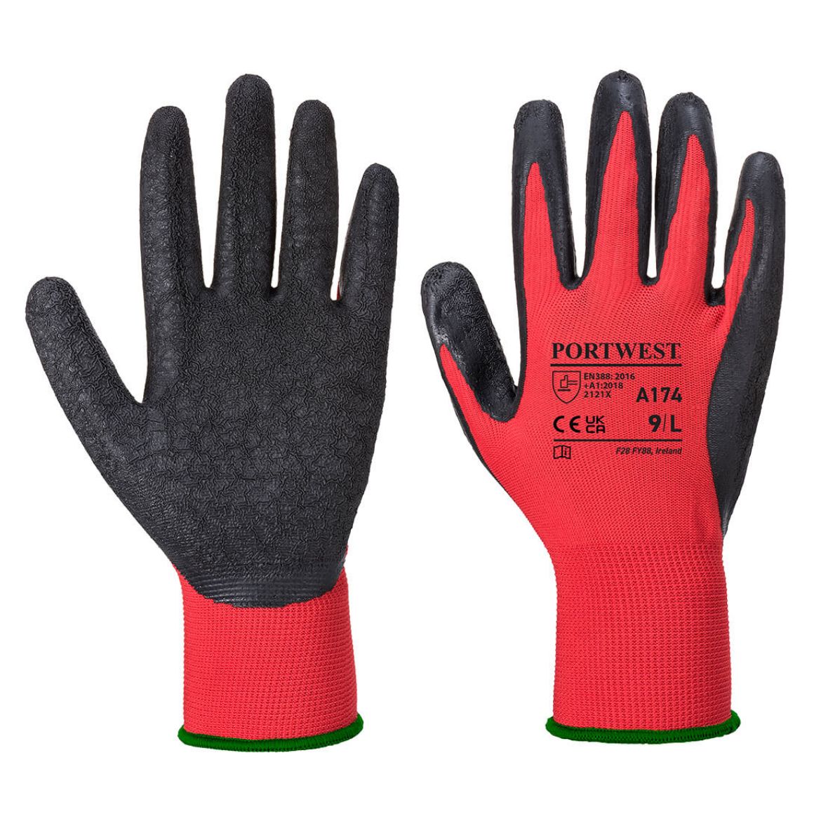 Picture of Flex Grip Latex Glove - Red/Black