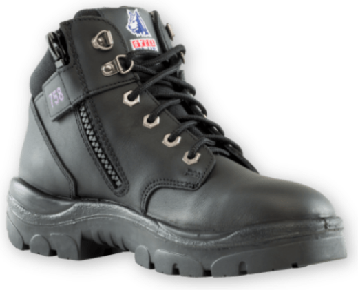 Picture of Ladies Parkes Zip Boot - Steel Toe Cap - Black