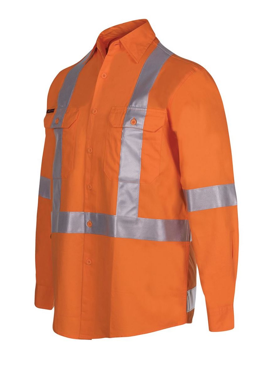 Picture of JB's Hi Vis (D+N) L/S 150G Cross Back Tape Shirt
