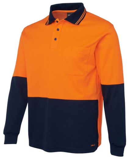 Picture of JB's Hi Vis L/S Cotton Back Polo