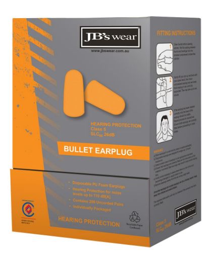 Picture of JB's Bullet Shaped Earplug (200Pr)