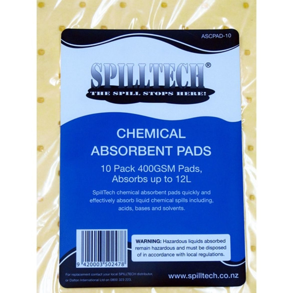 Picture of Spilltech Chemical Pads 400Gsm Pack Of 10