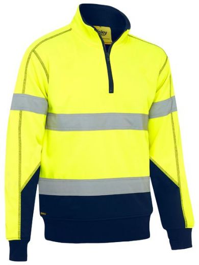 Picture of Taped Hi Vis Fleece Pullover With Sherpa Lining