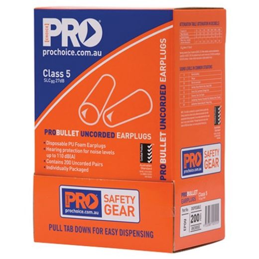 Picture of Pro-Bullet Pu Earplugs Uncorded-Box Of 200