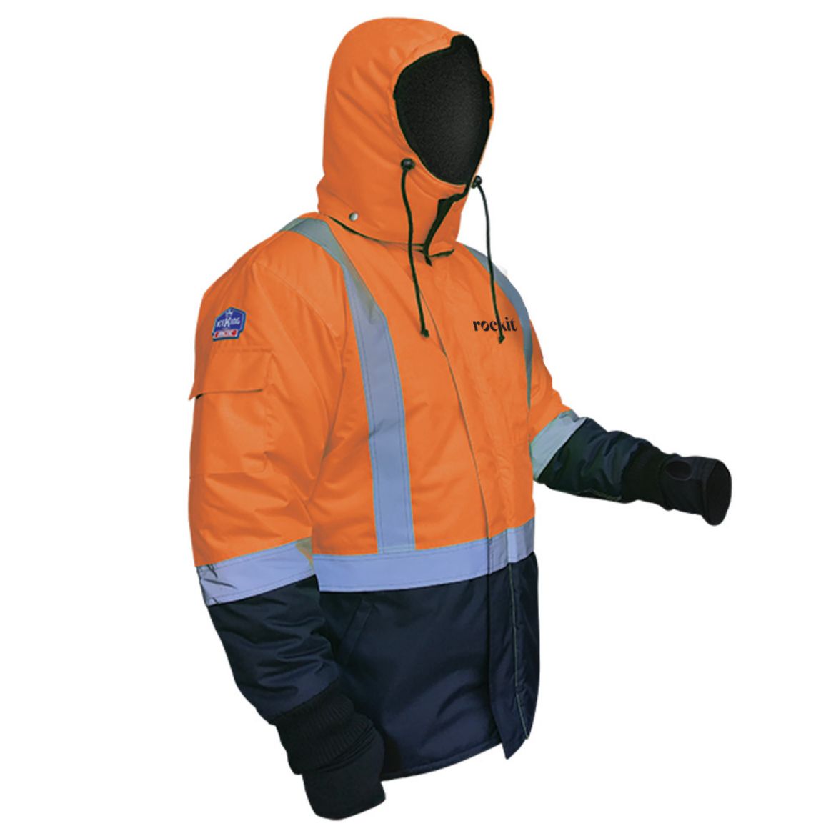 Picture of Ice King Waterproof Freezer Jacket - Orange/Navy