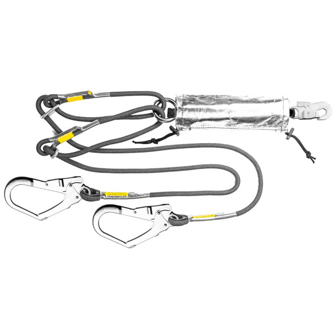 Picture of Sparkpro - Dbl Adj Rope Lanyard With Snap & Scaff Hooks For Hot Works