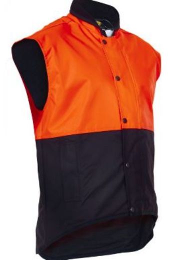 Picture of Caution D/O Hi Vis Sleeveless Oilskin Vest