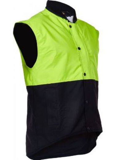 Picture of Caution D/O Hi Vis Sleeveless Oilskin Vest