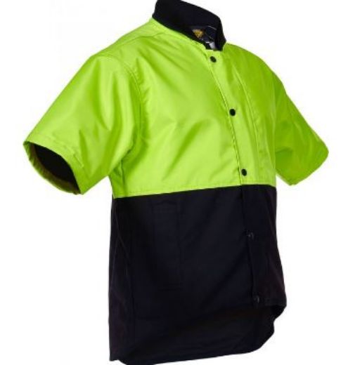 Picture of Caution  D/O Hi Vis Short Sleeve Oilskin Vest