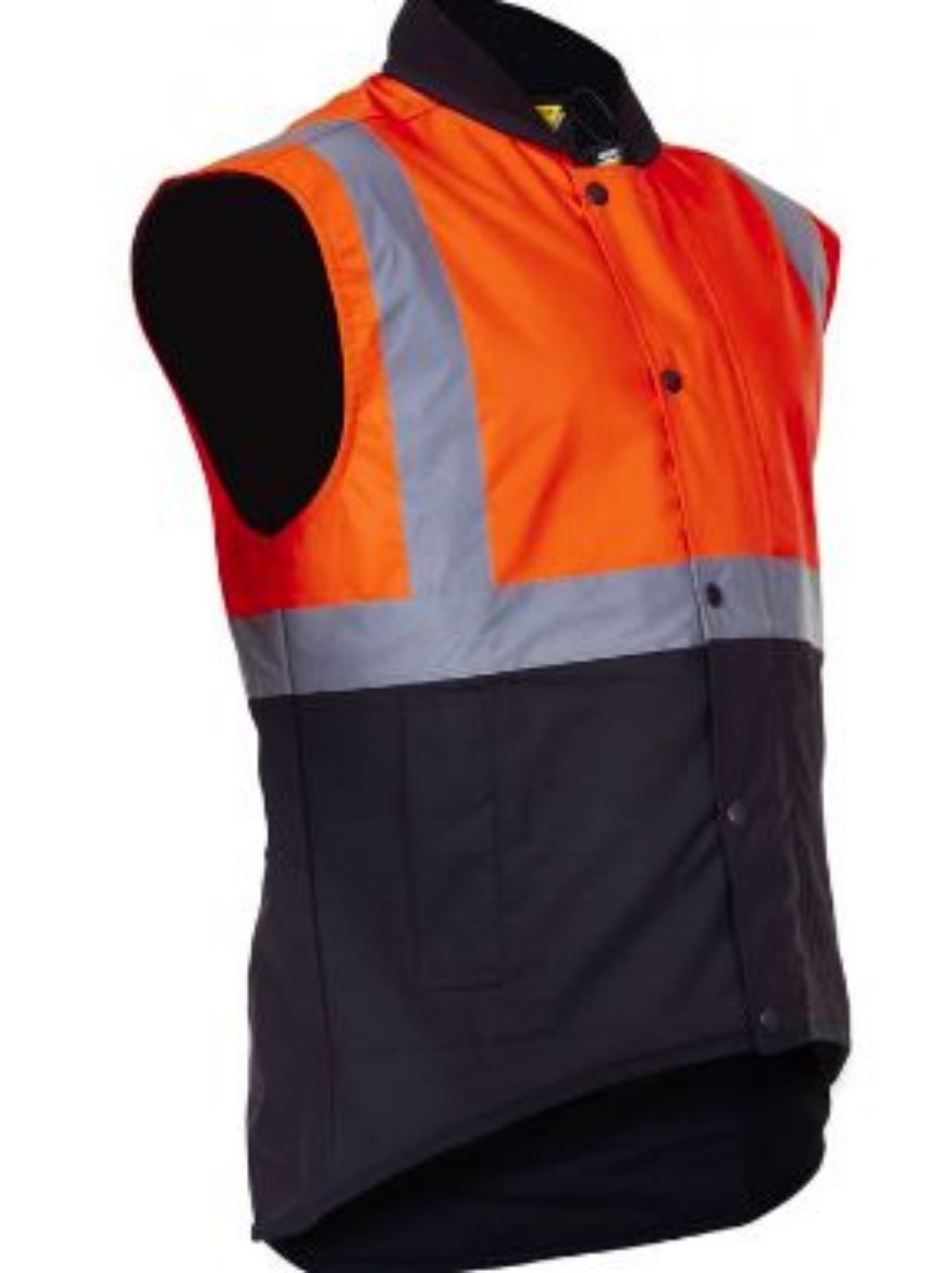 Picture of Caution  D/N Hi Vis Sleeveless Oilskin Vest