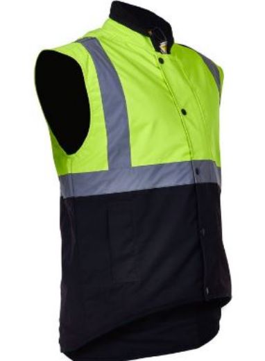 Picture of Caution  D/N Hi Vis Sleeveless Oilskin Vest