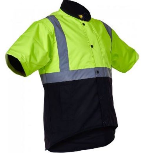 Picture of Caution  D/N Hi Vis Short Sleeve Oilskin Vest