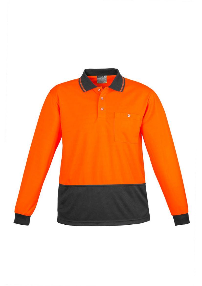 Picture of Unisex Hi Vis Basic Spliced L/S Polo