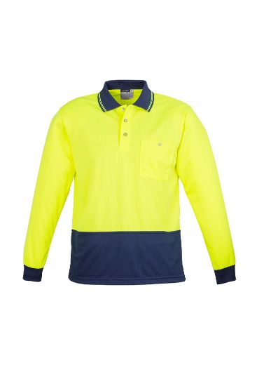 Picture of Unisex Hi Vis Basic Spliced L/S Polo
