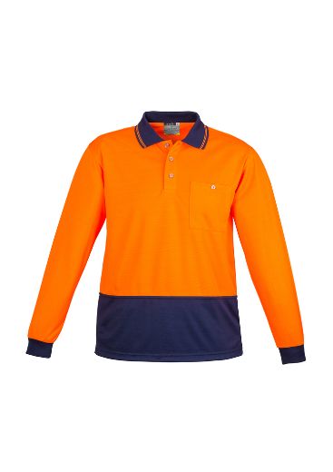 Picture of Unisex Hi Vis Basic Spliced L/S Polo