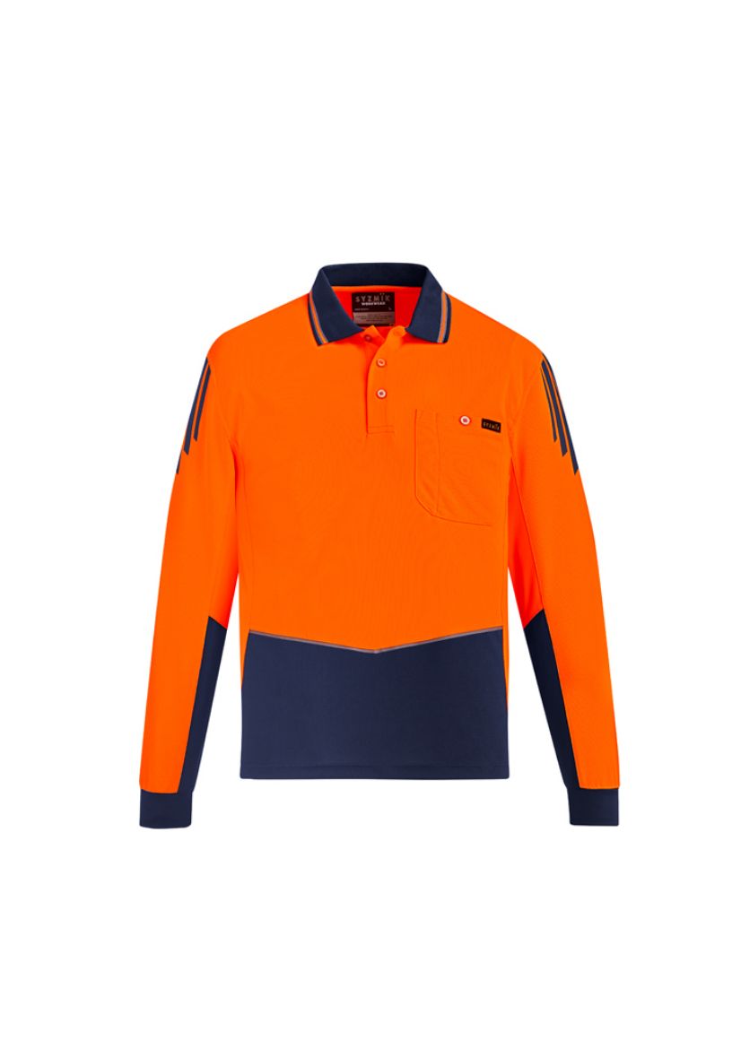 Picture of Mens Hi Vis Flux L/S Polo