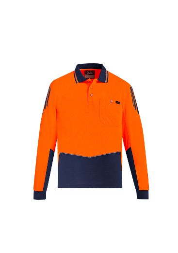 Picture of Mens Hi Vis Flux L/S Polo