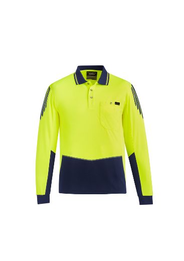 Picture of Mens Hi Vis Flux L/S Polo