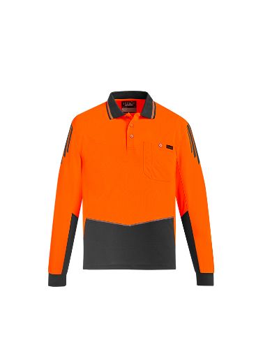 Picture of Mens Hi Vis Flux L/S Polo