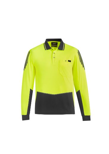 Picture of Mens Hi Vis Flux L/S Polo
