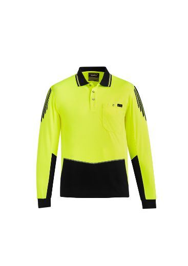 Picture of Mens Hi Vis Flux L/S Polo