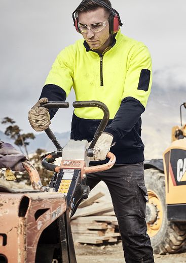 Picture of Unisex Hi Vis Half Zip Pullover