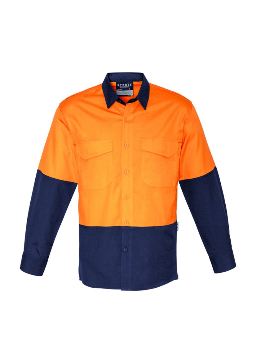 Picture of Hi Vis Men Rug Cool Spliced L/S Shirt