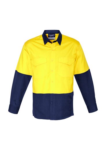 Picture of Hi Vis Men Rug Cool Spliced L/S Shirt