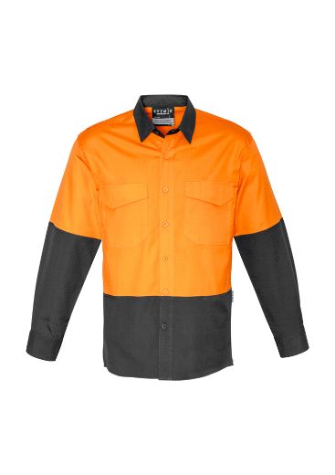 Picture of Hi Vis Men Rug Cool Spliced L/S Shirt