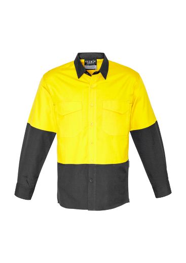 Picture of Hi Vis Men Rug Cool Spliced L/S Shirt