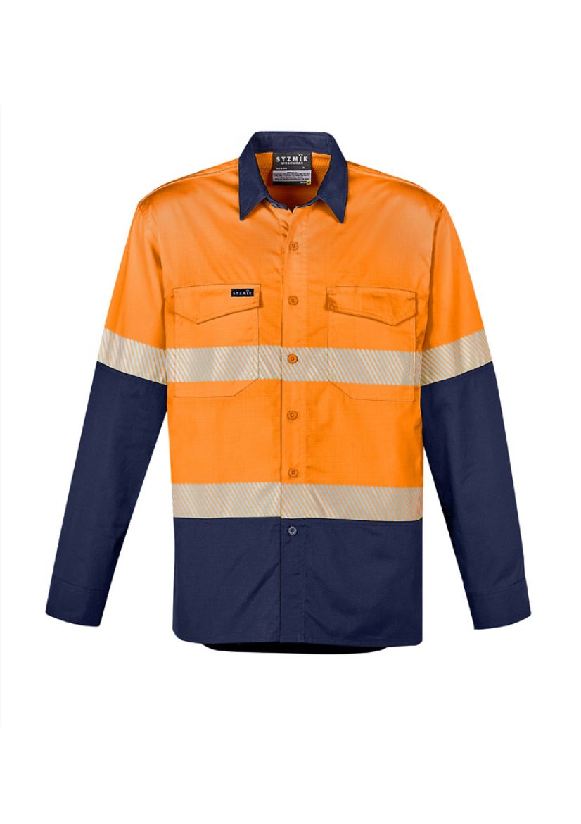 Picture of Mens Rugged Cooling Hi Vis Segmented Tape L/S Shirt
