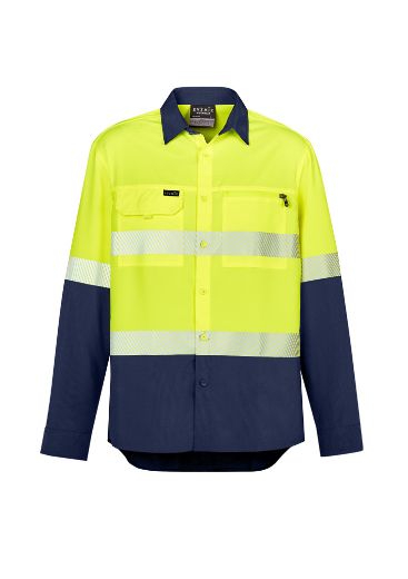Picture of Mens Hi Vis Outdoor Segmented Tape L/S Shirt