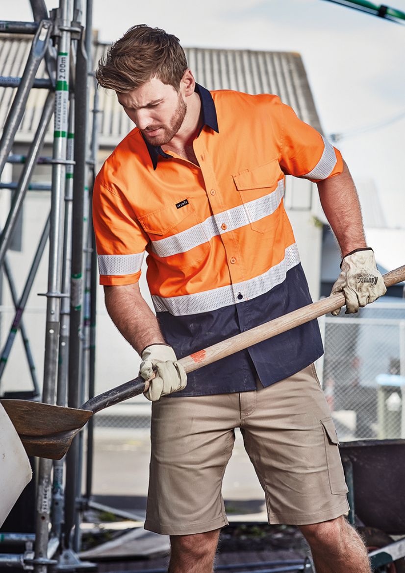 Picture of Mens Rugged Cooling Taped Hi Vis Spliced S/S Shirt