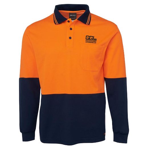 Picture of JB's Hi Vis L/S Cotton Back Polo