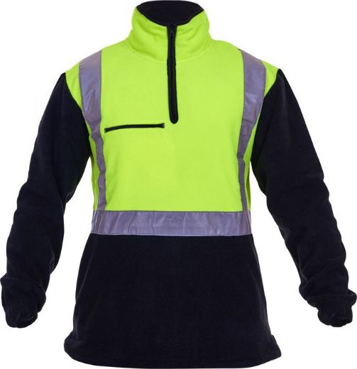 Picture of Hi Vis D/N Polar Fleece 1/2 Zip Tunic - 380Gm