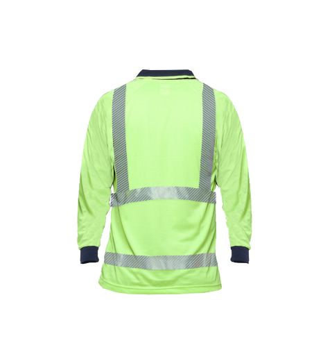 Picture of Hi Vis Long Sleeve Inset Polo Day/Night
