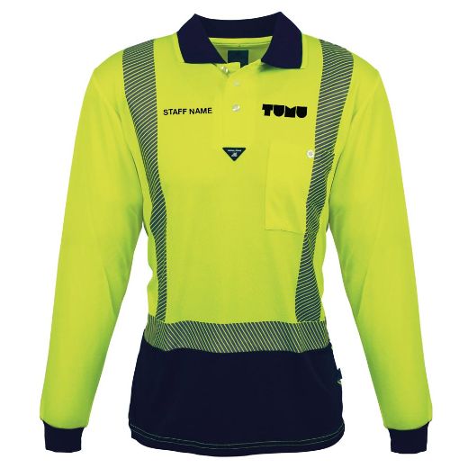 Picture of Hi Vis Long Sleeve Inset Polo Day/Night