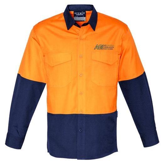 Picture of Hi Vis Men Rug Cool Spliced L/S Shirt