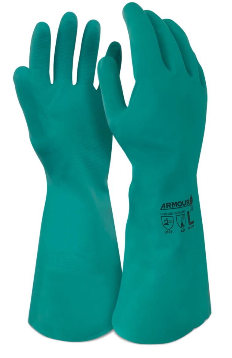 Picture of Armour Green Nitrile Gauntlet Glove