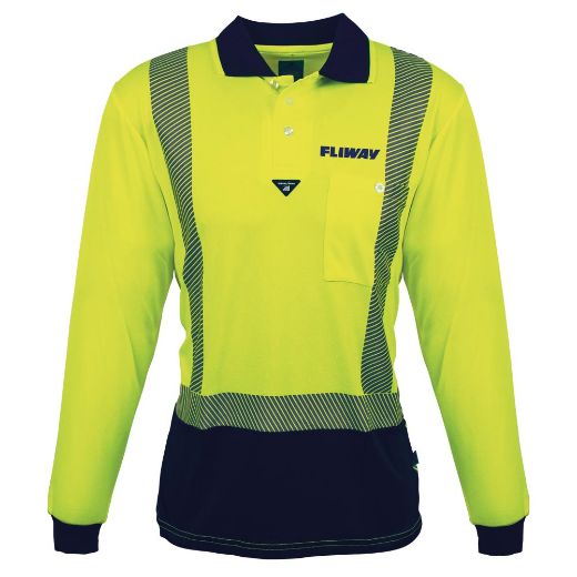 Picture of Hi Vis Long Sleeve Inset Polo Day/Night