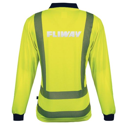 Picture of Hi Vis Long Sleeve Inset Polo Day/Night