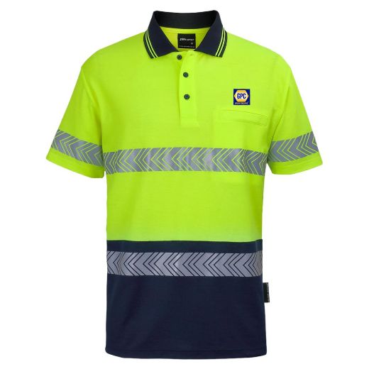 Picture of Hi Vis (D+N) Cotton Back S/S Segment Tape Polo